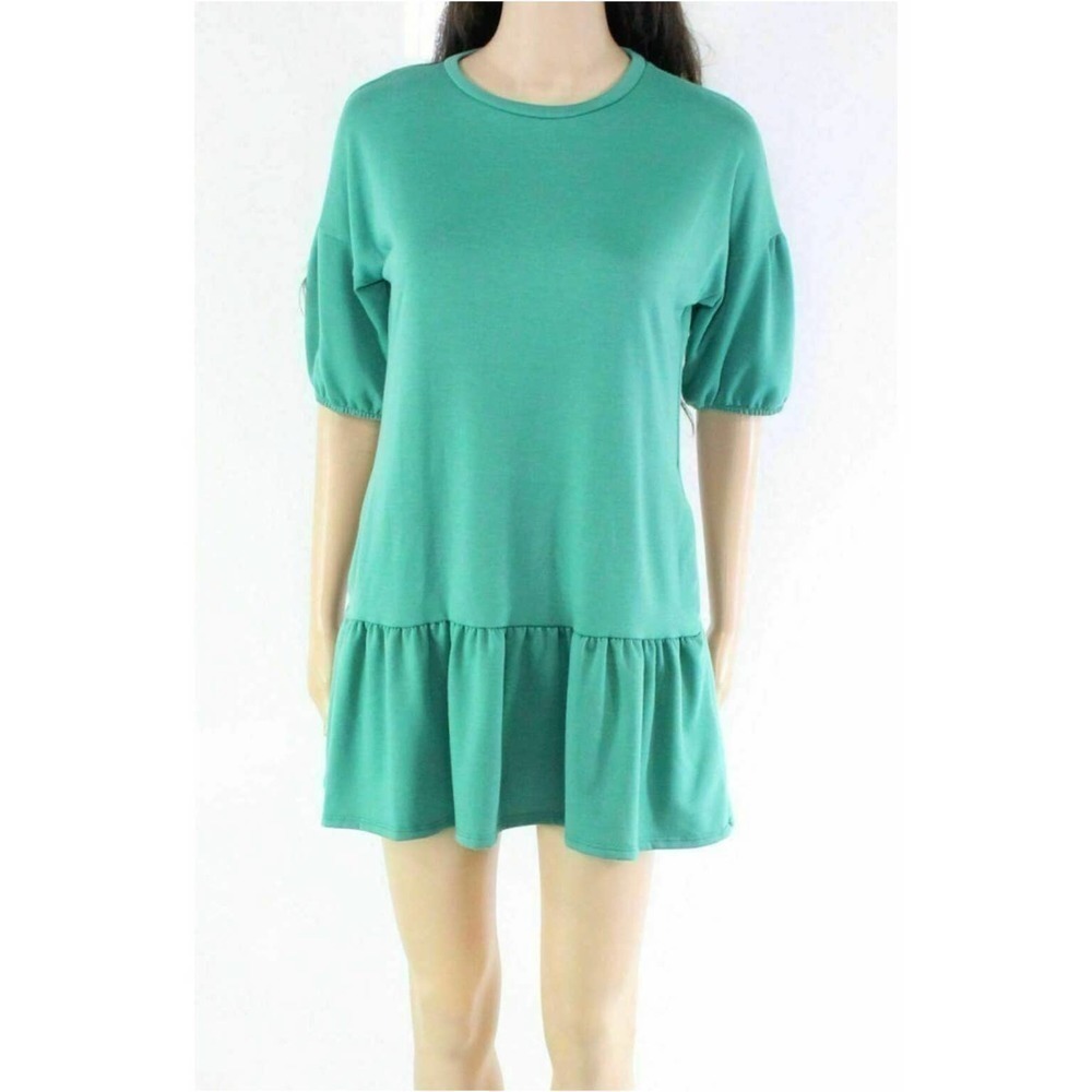 NWT Velvet Torch Women's Size Extra Large Green Short Sleeve Mini Shift Dress